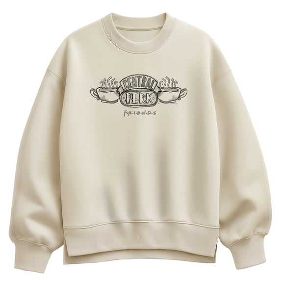 Friends - Central Perk Logo - Women's Oversized Fleece Crew Sweatshirt
