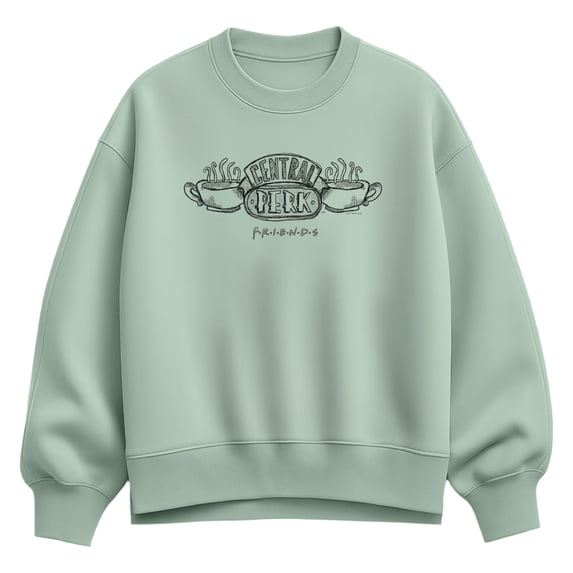 Friends - Central Perk Logo - Women's Oversized Fleece Crew Sweatshirt