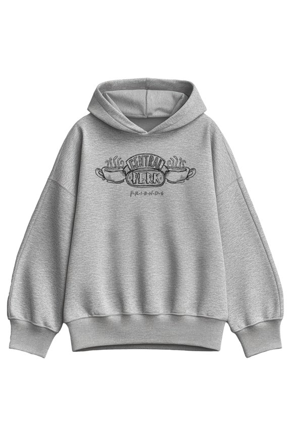 - Central Perk Logo - Women's Oversized Fleece Hoodie Sweatshirt