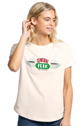 Central Perk Logo Women's Graphic T-Shirt Rolled Sleeve Tee