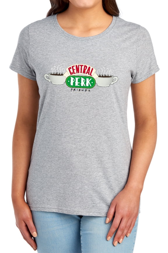 Friends Central Perk Logo Women's T Shirt, Athletic Heather, Large