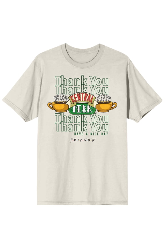 Friends Central Perk Thank You Men's Tofu Graphic Tee-L