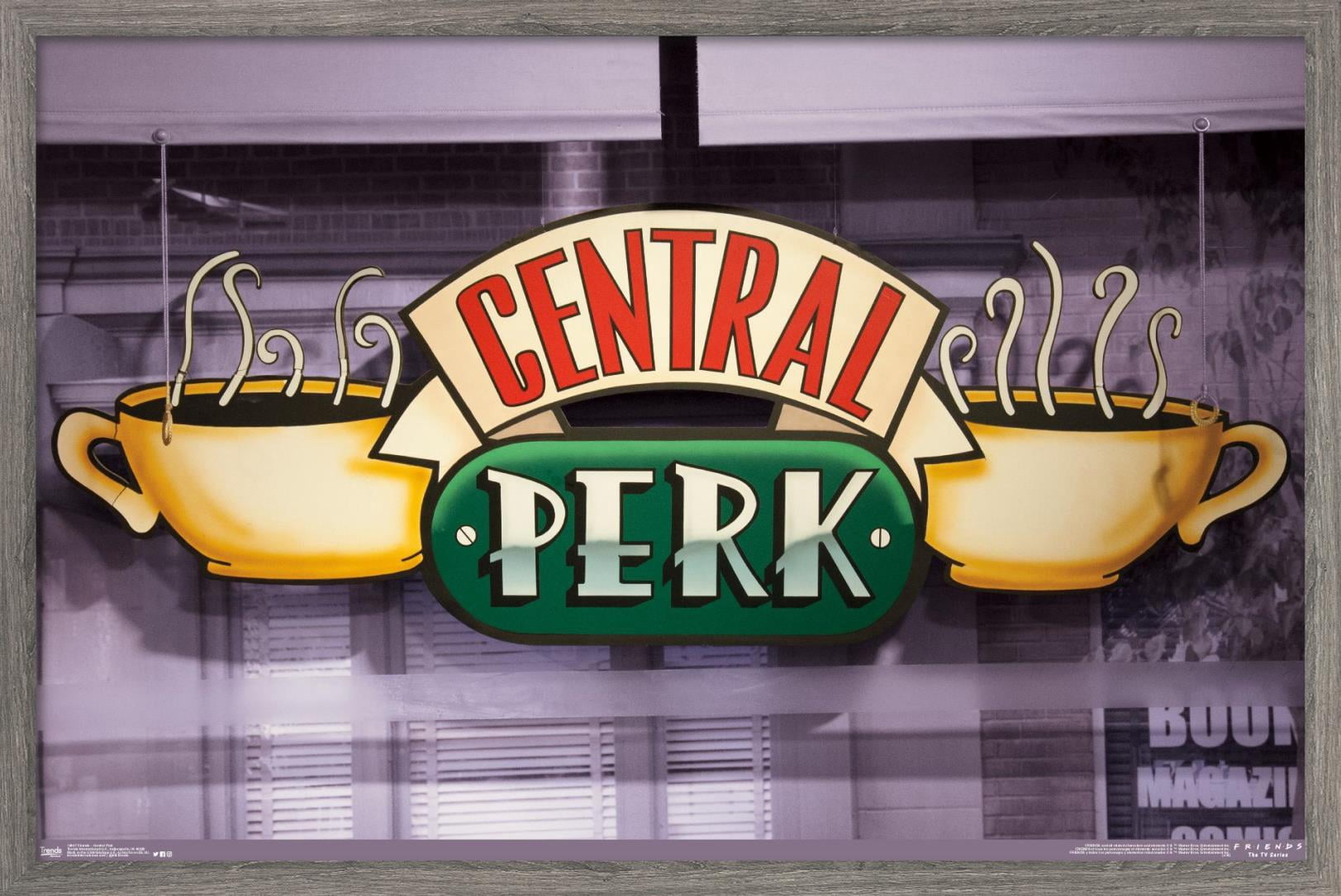 Friends - Central Perk Wall Poster, 14.725" x 22.375", Framed