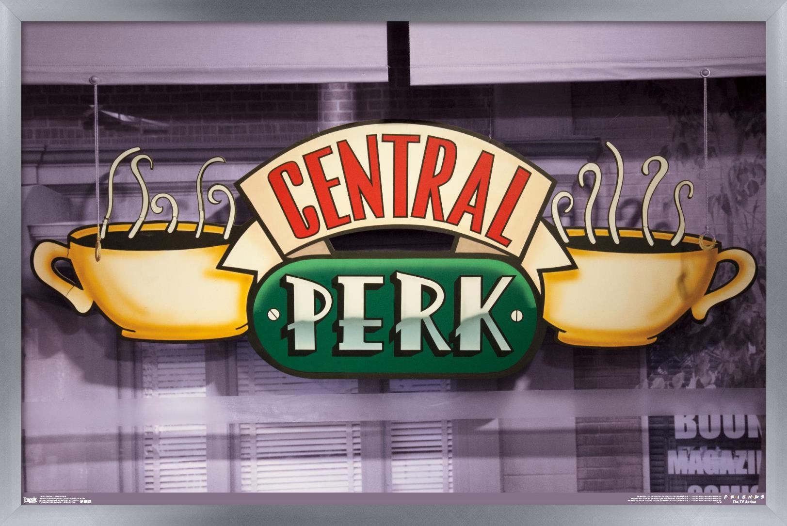 Friends - Central Perk Wall Poster, 22.375" x 34", Framed
