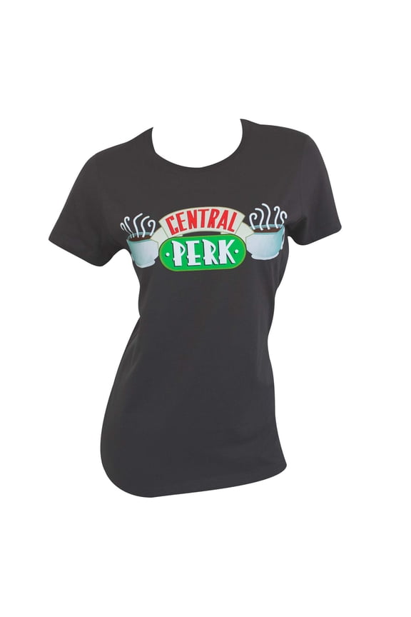 Central Perk Women's Charcoal Grey TShirt-XLarge