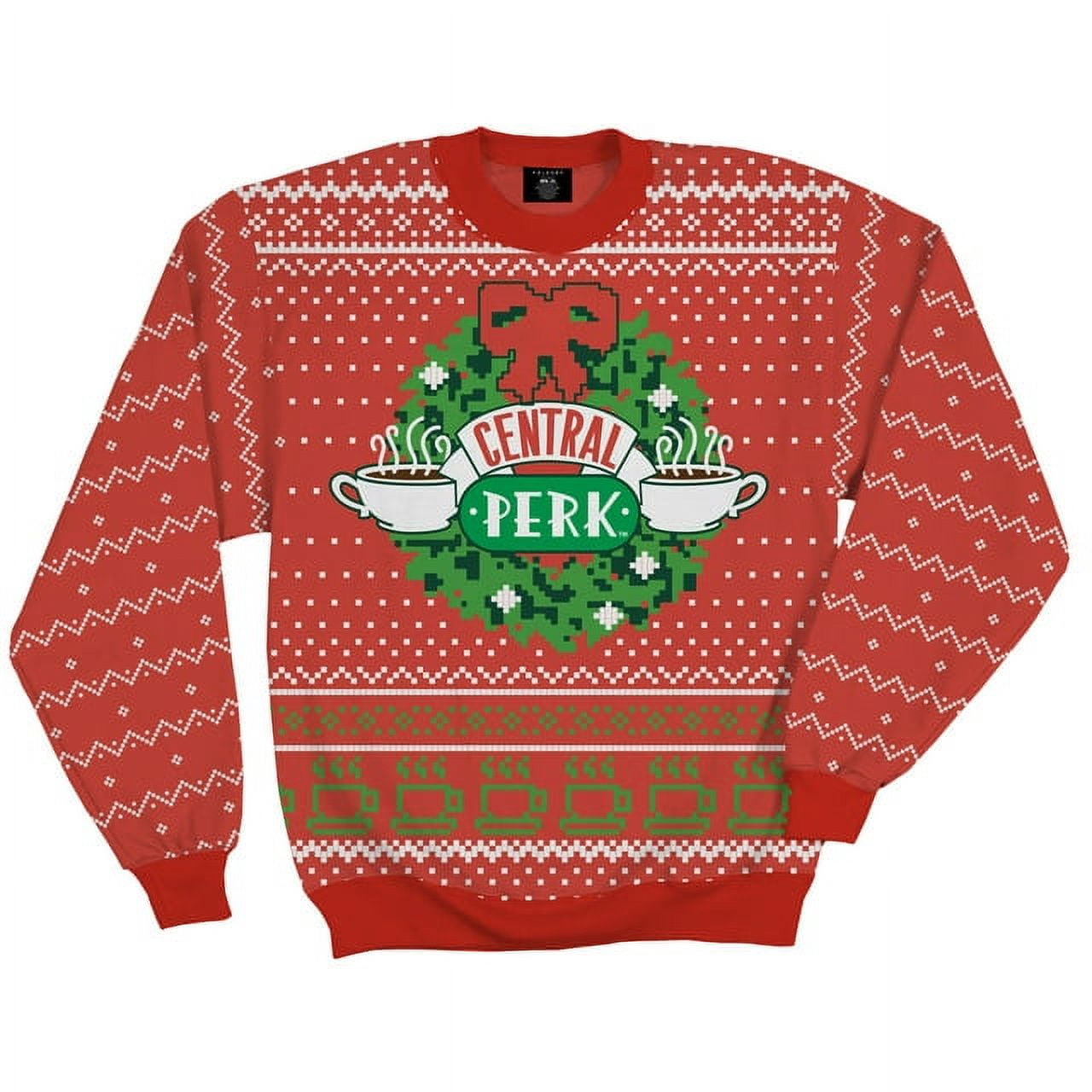 Friends Central Perk Wreath Ugly Christmas Sweater 3XL