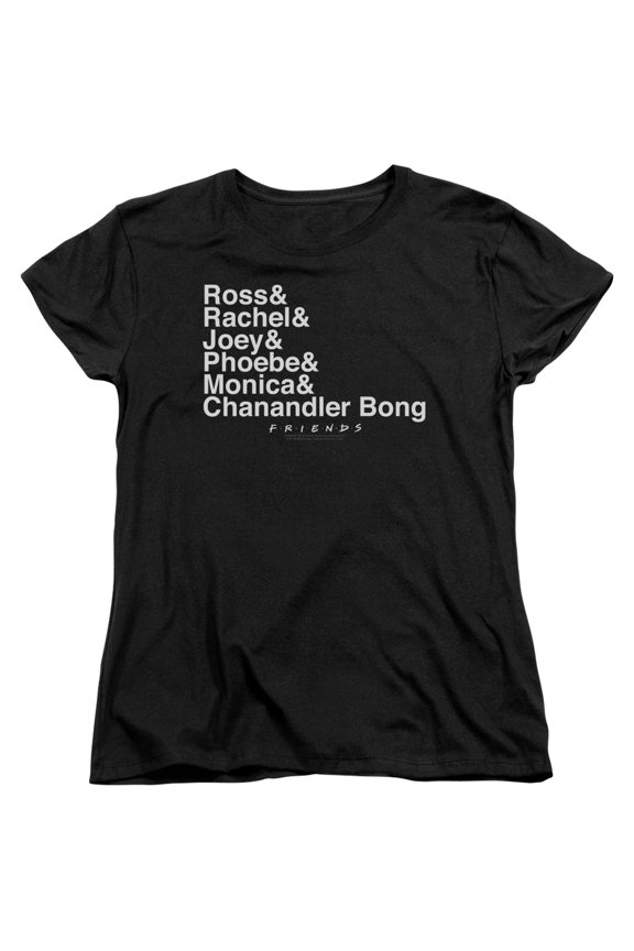 Friends Chanandler Bong S/S Women's T-Shirt Black