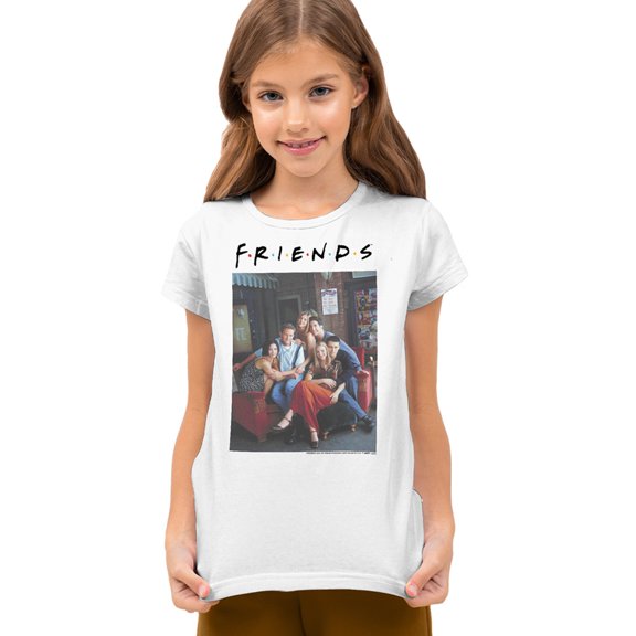 Friends Characters 2 Kids T Shirt (X-Large) for Youth Toddler Boys and Girls, White