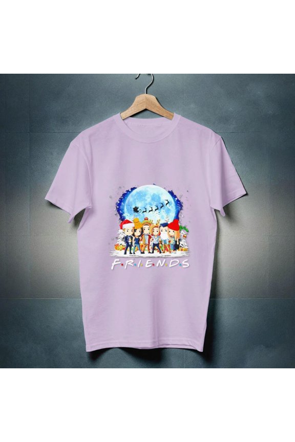 Friends Chibi Characters Christmas shirt-removebg-preview