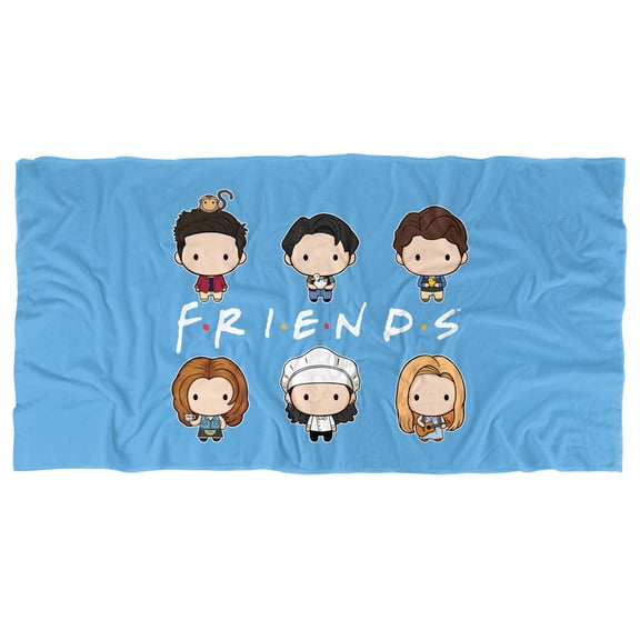 Friends Chibi Stacked Officially Licensed Beach Towel 30' X 60'