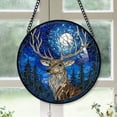 thumbnail image 1 of Friends Christmas Gift - Majestic Deer in A Mysticest Christmas Stained Glass Hanging Ornament - Bright Xmas Tree Decoration, Perfect Holiday Gift for Family & Friends, 1 of 3