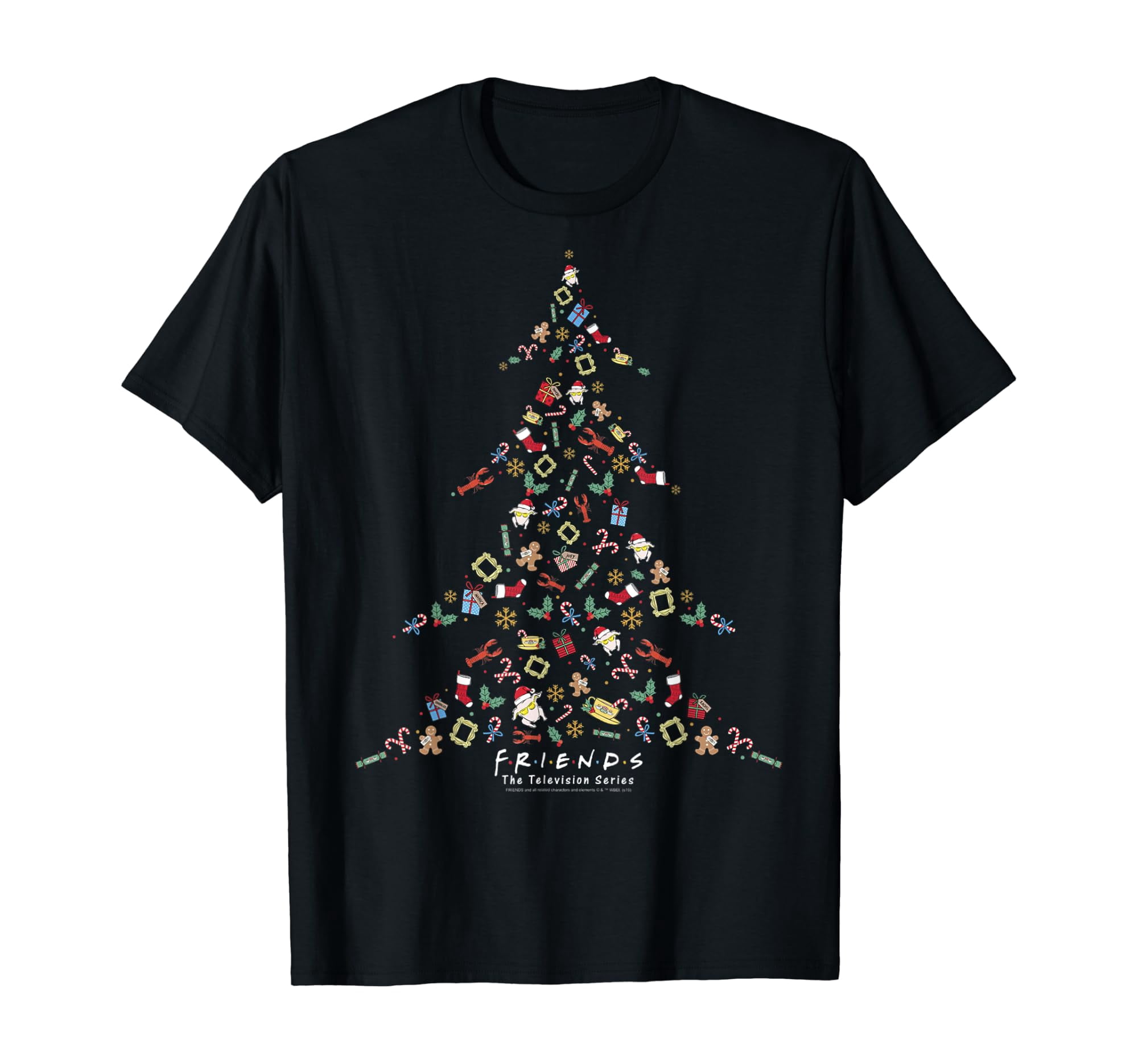 Friends Christmas Tree Logo Mashup T-Shirt - Walmart.com