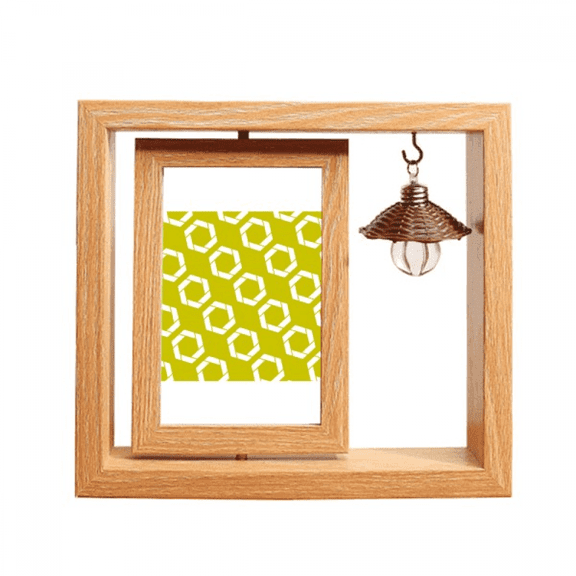 Friends Circle Picture Seal Patterns Wooden Rotating Picture Photo Frame 4x6