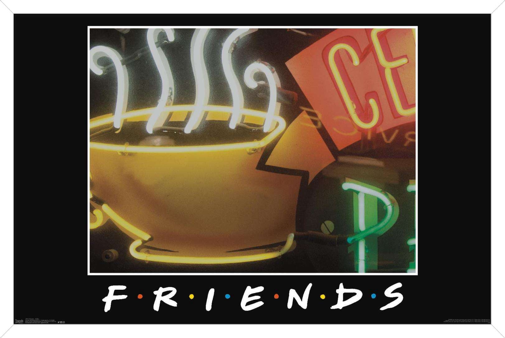 Friends - Coffee Wall Poster, 14.725" x 22.375", Framed