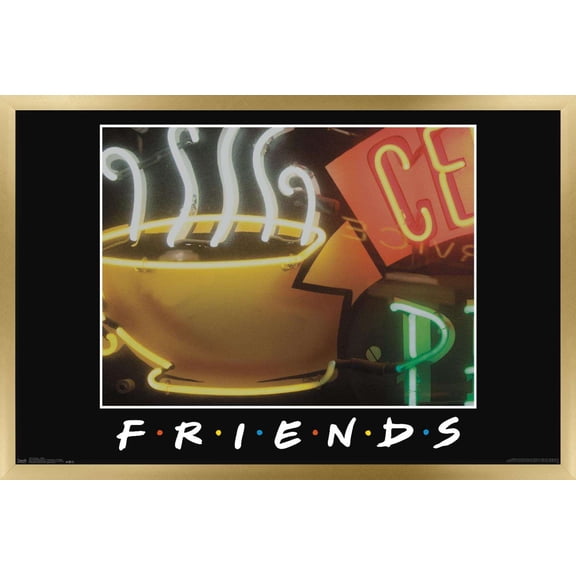 Friends - Coffee Wall Poster, 22.375" x 34", Framed