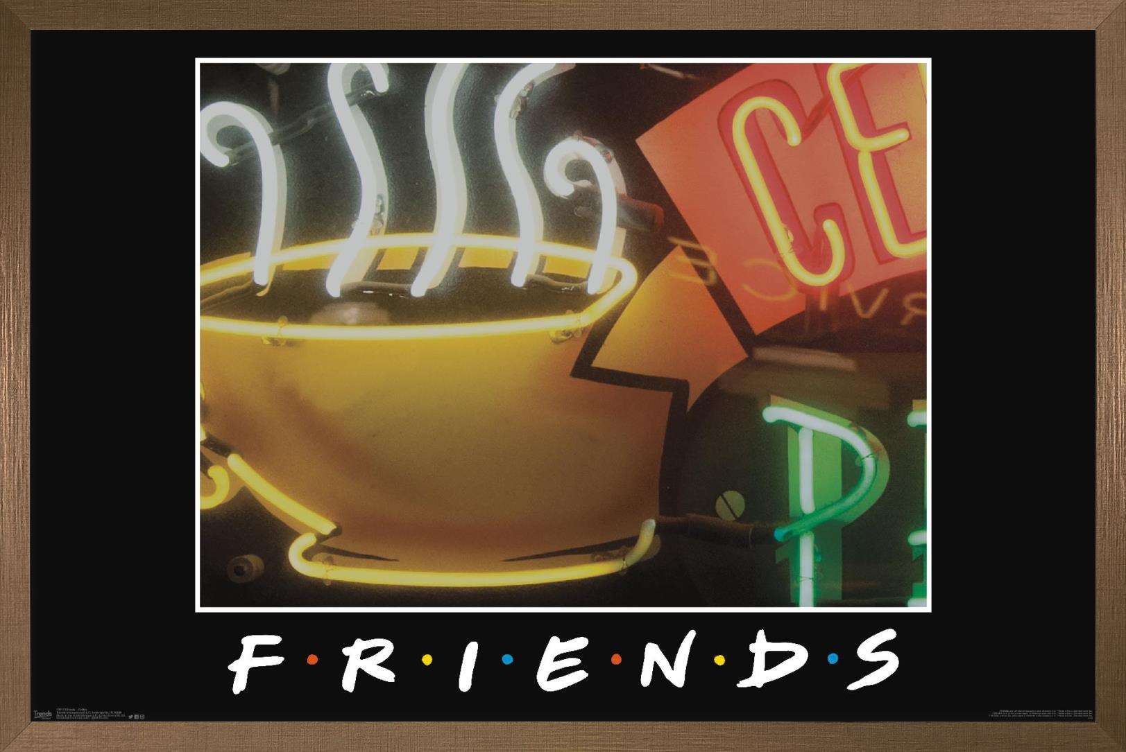 Friends - Coffee Wall Poster, 22.375" x 34", Framed