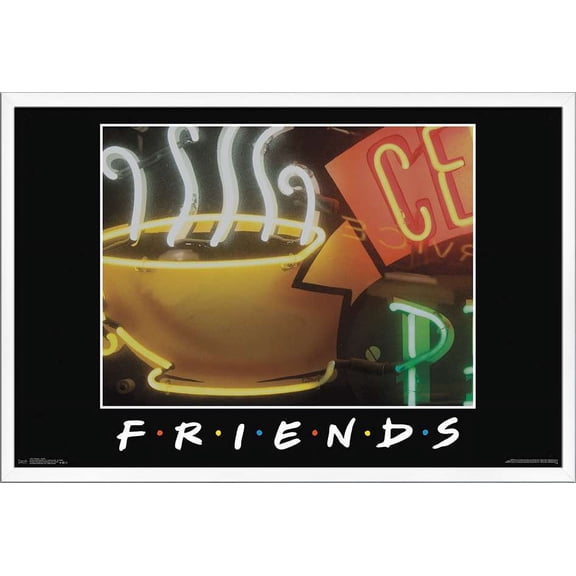 Friends - Coffee Wall Poster, 22.375" x 34", Framed