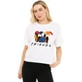 thumbnail image 1 of Friends Color Cut Out Women's Boxy Cropped T-Shirt Casual Graphic Tee, 1 of 4