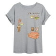 thumbnail image 1 of Friends - Couch and Icons - Women's Oversized Graphic T-Shirt, 1 of 4