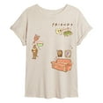 thumbnail image 1 of Friends - Couch and Icons - Women's Oversized Graphic T-Shirt, 1 of 4