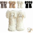 thumbnail image 1 of Friends Cozy Socks, Women's Winter Warm Fuzzy Sock Non-slip Slipper Socks with Cute Big Eyes, Funny Home Floor Sock-White, 1 of 7