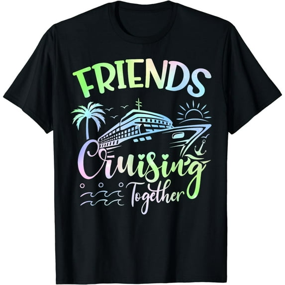 Friends Cruise 2024 Cruising Together Friends Matching Squad T-Shirt