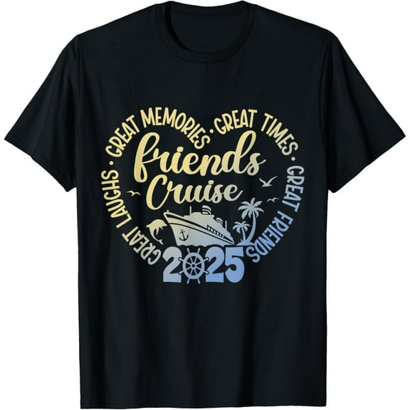 Friends Cruise 2025 Vacation Trip Cruising Friends Matching T-Shirt
