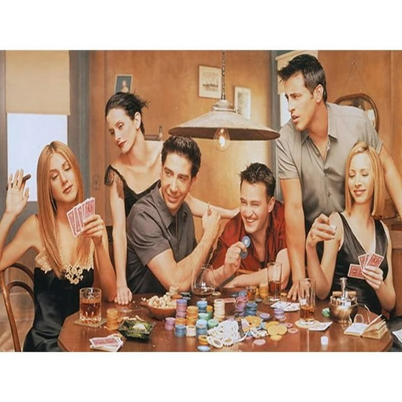 Friends Diamond Painting Set (for Adults) 5D DIY Character Diamond Art Set (for Beginners) Round Full Diamond Diamond Painting Gem Art Crafts (suitable for home wall decoration gifts)