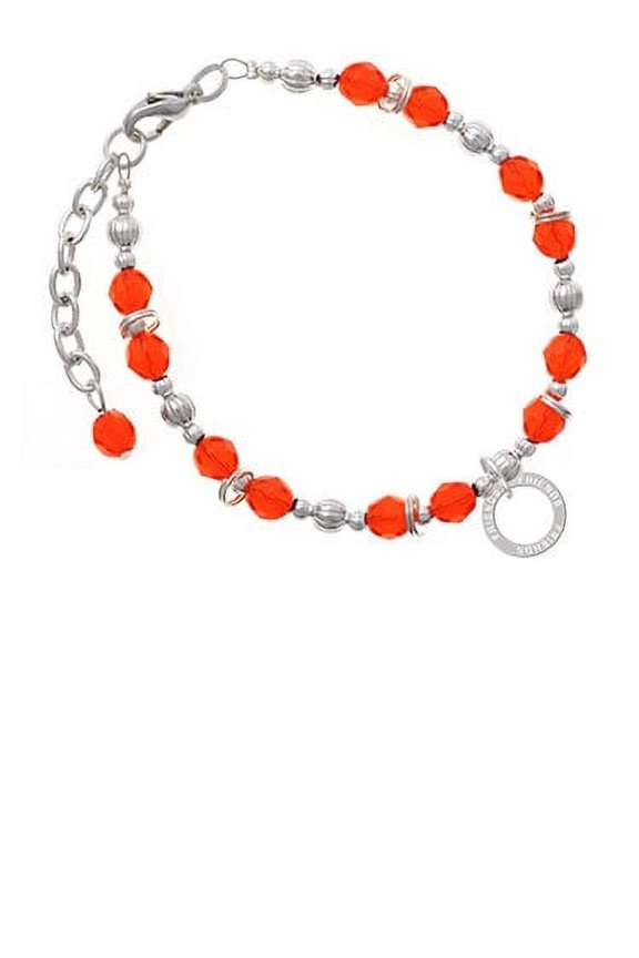 Friends Eternity Ring Orange Beaded Bracelet