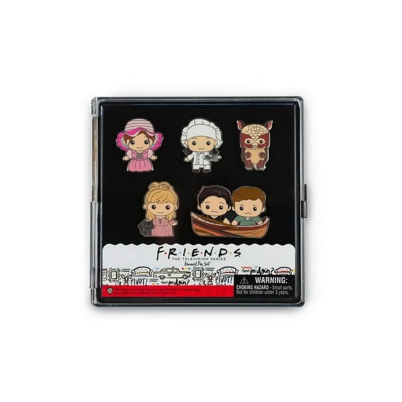 Friends Exclusive Chibi Characters 5-Piece Enamel Pin Set Toynk Exclusive