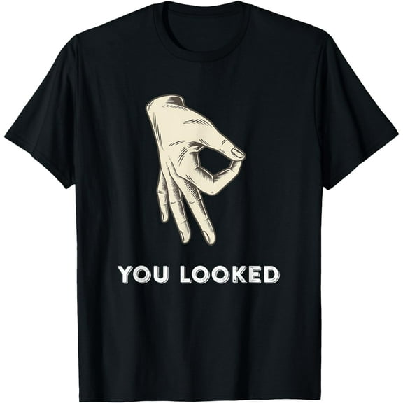 Friends Finger Circle Hand Shoulder Punch Game - You Looked! T-Shirt
