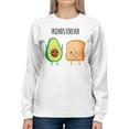 thumbnail image 1 of Friends Forever Avocado Toast Sweatshirt Women -SPIdeals Designs, Female Small, 1 of 4