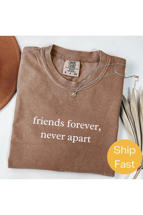 Friends Forever Never Apart Best Friend Long Distance Friendship T-Shirt All Size S-3XL