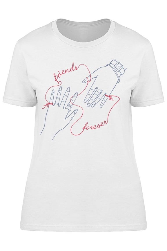 Friends Forever With Red String T-Shirt Women -Image by Shutterstock, Female Large