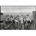 thumbnail image 1 of Friends - Framed TV Show Poster (The Friends Sitting On Girder / Sitting Above Manhattan) (Size: 36" X 24") (Black Aluminum Frame), 1 of 6