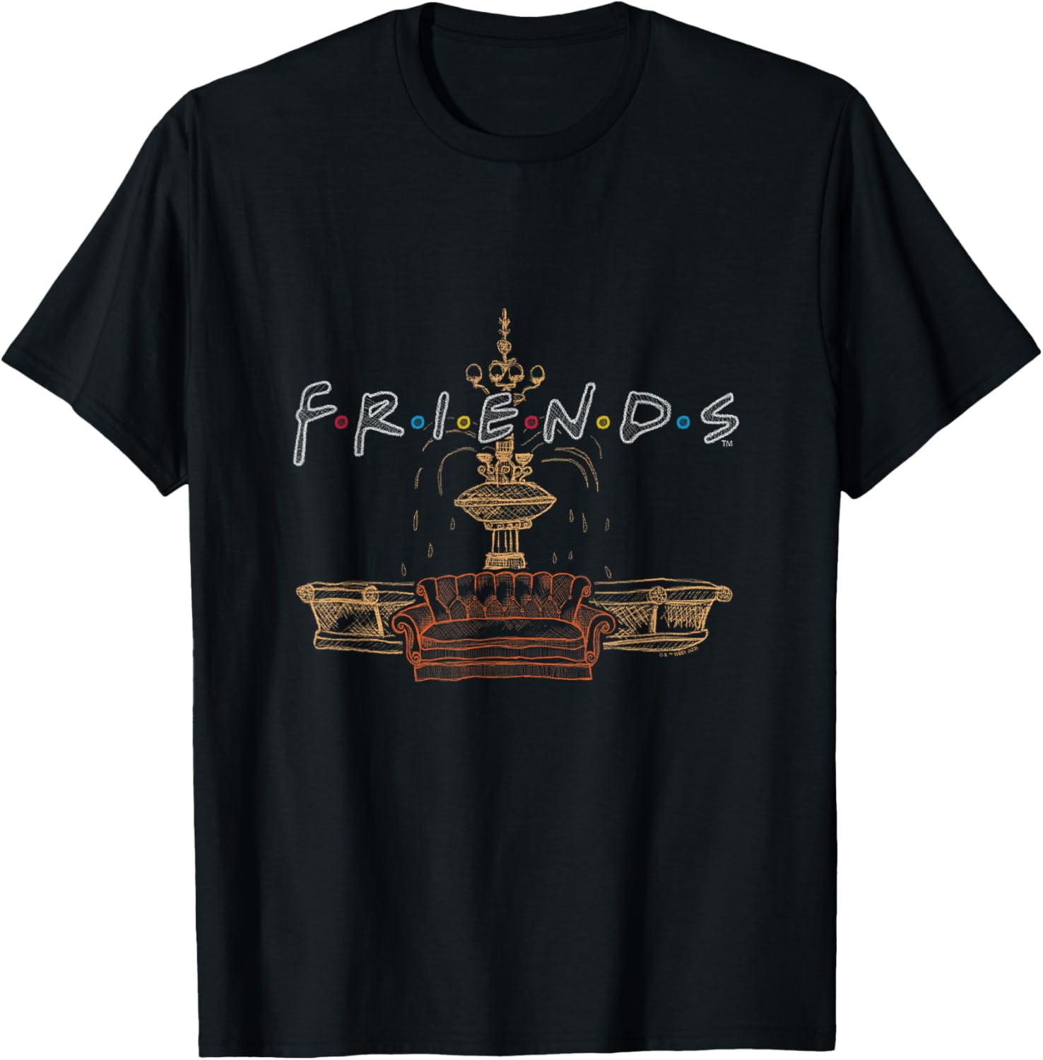 Friends Friends Couch Fountain Set TShirt