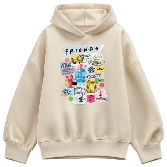 Friends - Friends Sketchy Oversized Fleece Hoodie Sweatshirt