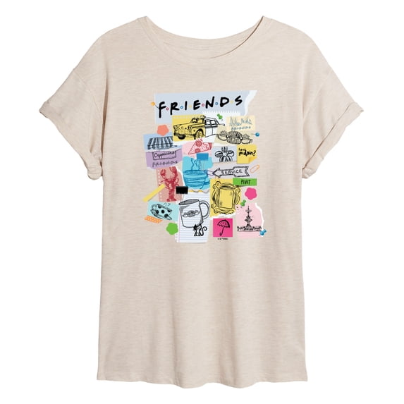 Friends - Friends Sketchy Oversized Graphic T-Shirt