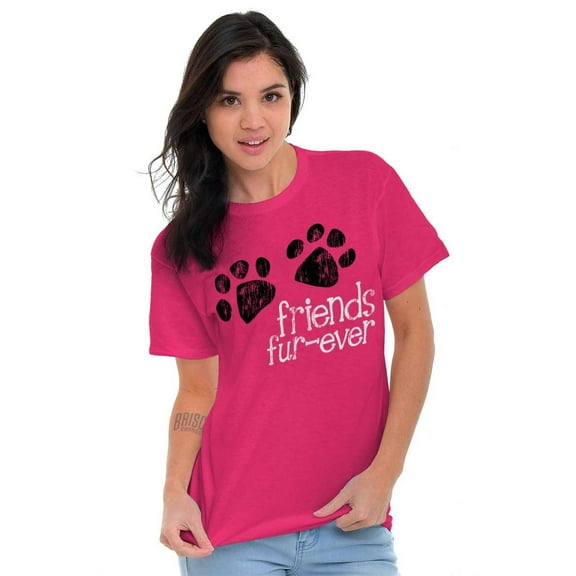 Friends Fur-Ever Pet Owner Cat Lady Women's Graphic T Shirt Tees Brisco Brands M