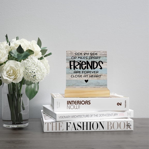 Friends Gifts for Women Men,Friend Wood Plaque Sign,Friend Wooden Signs With Sayings,Long Distance Friends Gifts,Friend Birthday Gift Decorative Signs