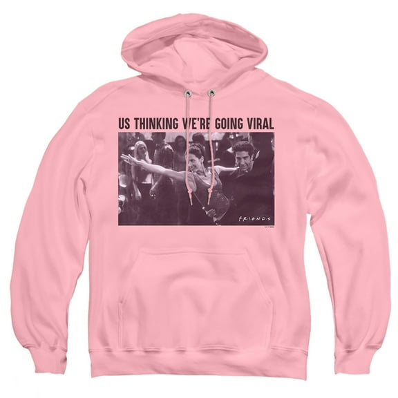Friends Going Viral Adult Pull-Over Hoodie, Pink, Small