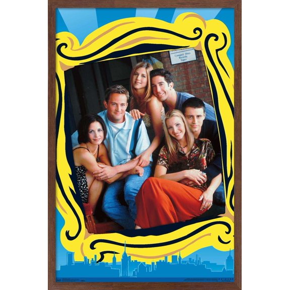 Friends - Group Wall Poster, 14.725" x 22.375", Framed