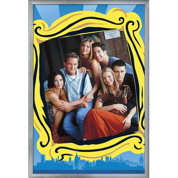 Friends - Group Wall Poster, 22.375" x 34", Framed