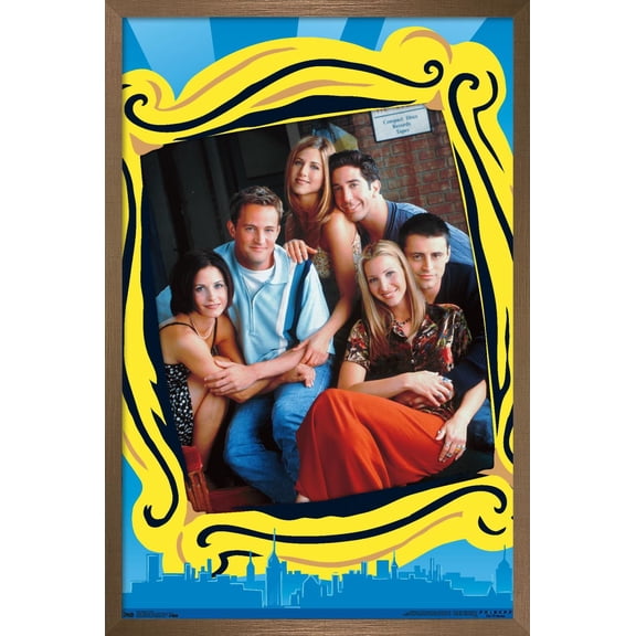 Friends - Group Wall Poster, 22.375" x 34", Framed
