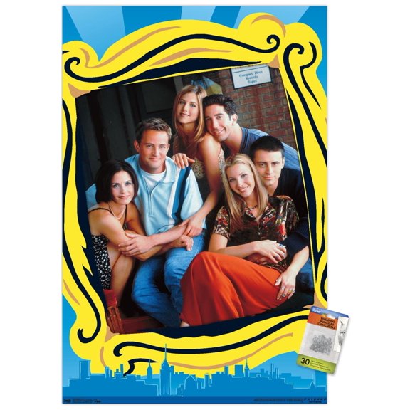 Friends - Group Wall Poster with Push Pins, 22.375" x 34"