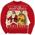 thumbnail image 1 of Friends Holiday Armadillo Adult Christmas Crew Sweater, Medium, 1 of 1
