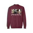 thumbnail image 1 of Friends Horror Movie Sweatshirt - Funny Michael Myers Halloween Graphic Crewneck Sweatshirt for Women & Men - Maroon, 1 of 3