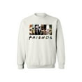 thumbnail image 1 of Friends Horror Movie Sweatshirt - Funny Michael Myers Halloween Graphic Crewneck Sweatshirt for Women & Men - White, 1 of 3