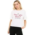 thumbnail image 1 of Friends How You Doin? Women's Boxy Cropped T-Shirt Casual Graphic Tee, 1 of 4