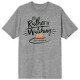 thumbnail image 1 of Friends I'd Rather Be Watching Friends Couch Athletic Heather Tee Shirt-M, 1 of 6